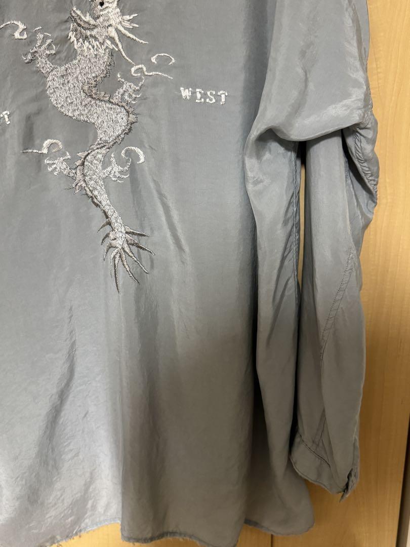 ANCELLM AGING EMBROIDERY SHIRT(SAX)即購入❌