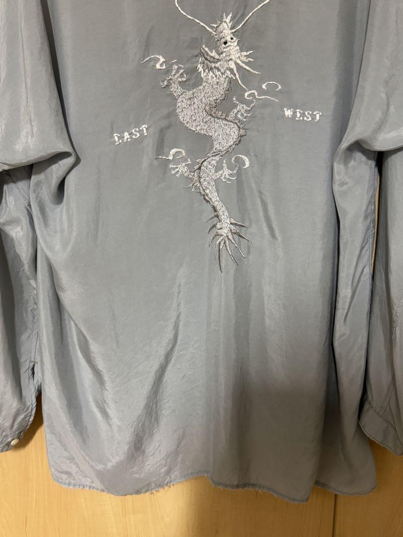 ANCELLM AGING EMBROIDERY SHIRT(SAX)即購入❌