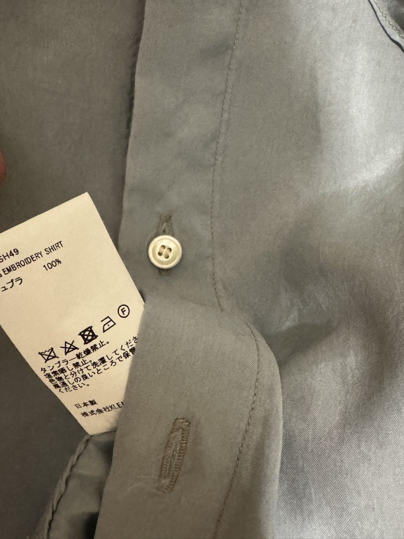 ANCELLM AGING EMBROIDERY SHIRT(SAX)即購入❌