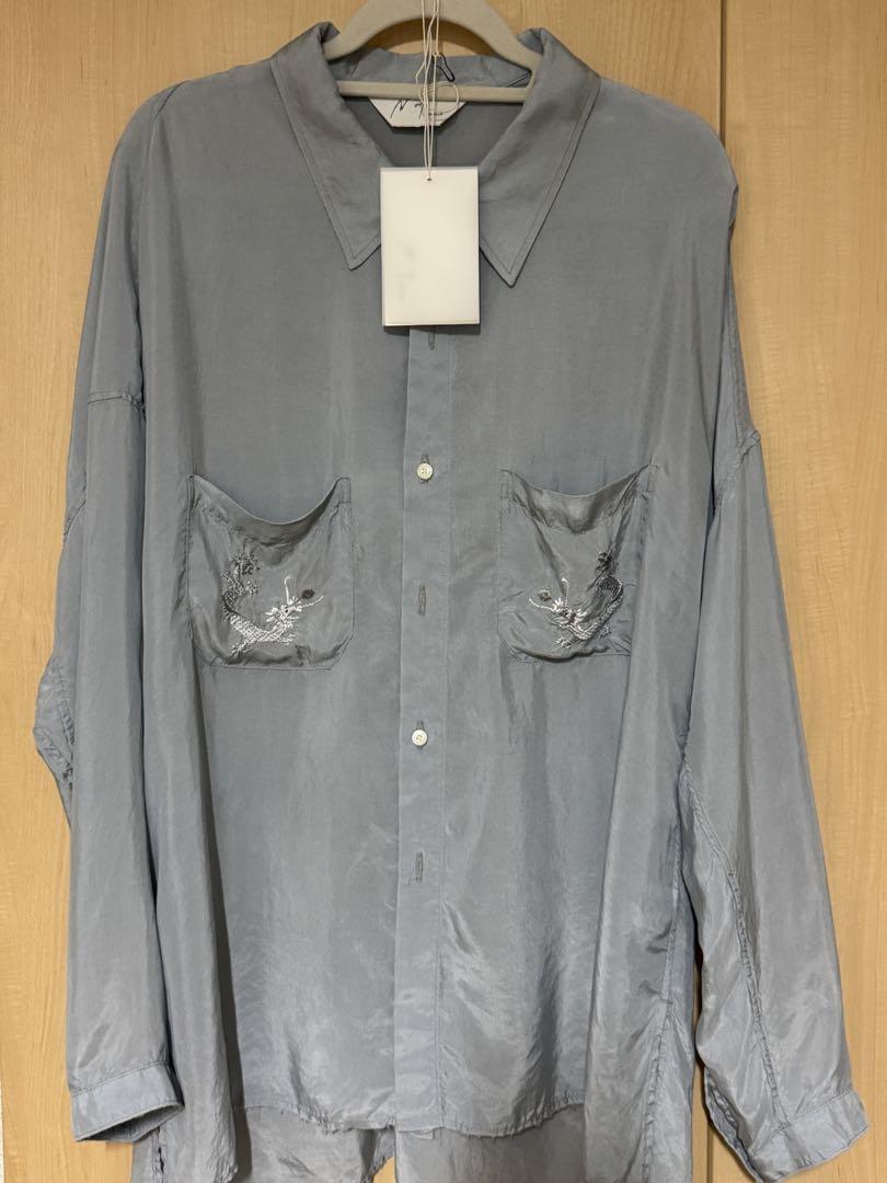 ANCELLM AGING EMBROIDERY SHIRT(SAX)即購入❌