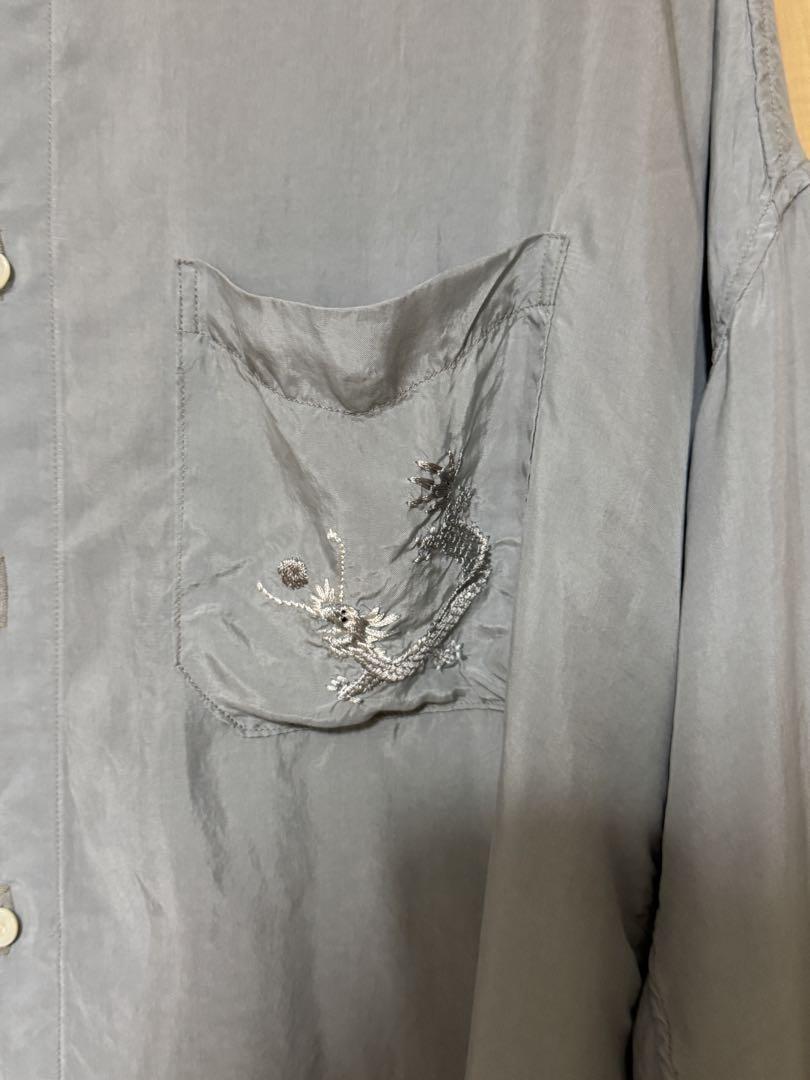 ANCELLM AGING EMBROIDERY SHIRT(SAX)即購入❌