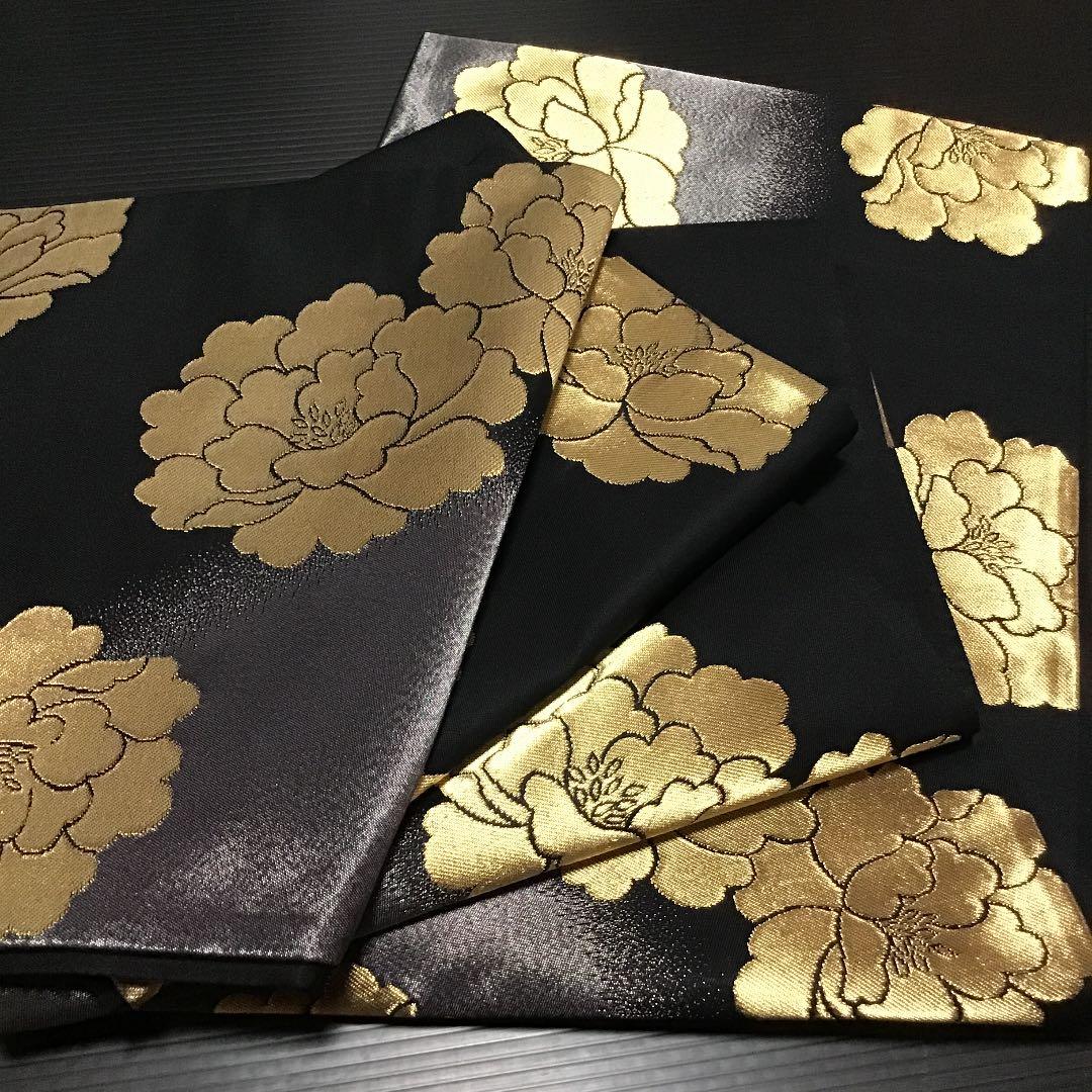 専用ページ 正絹 袋帯 黒地 ゴールド花「No 1298」 | givebacktickets.com