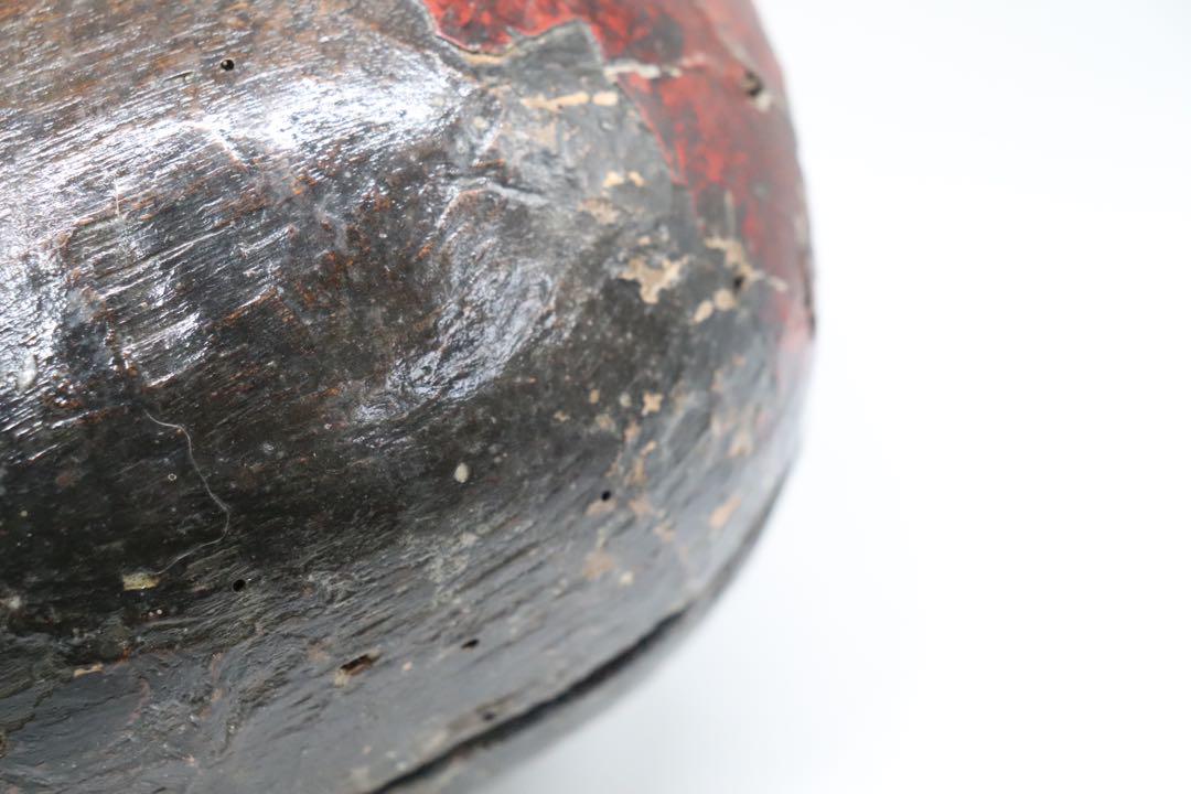 江戸　木魚　漆器　木彫　送料込み1102