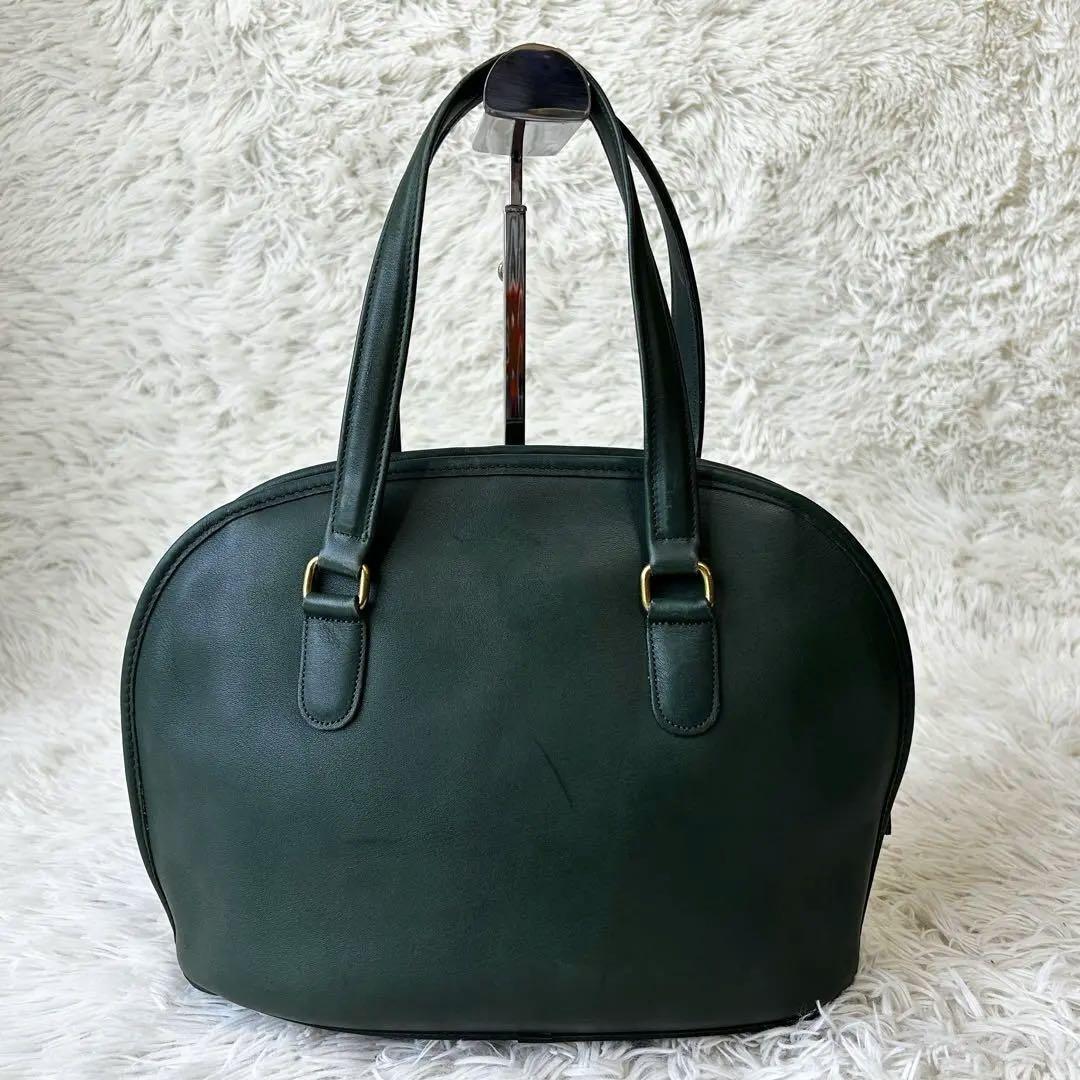 Vintage COACH ハンドバッグ オールレザー Green