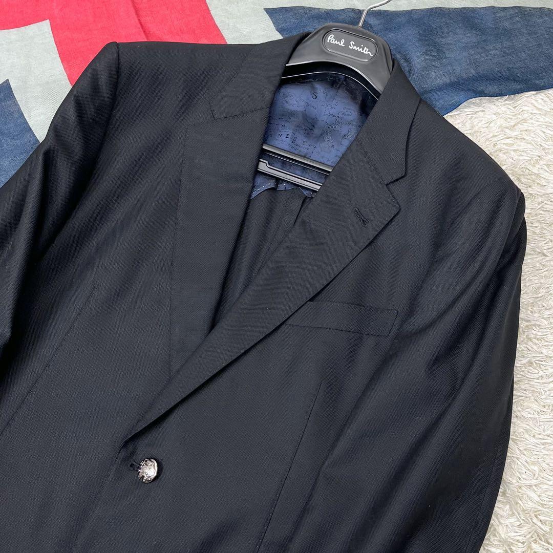 ポールスミス 銀ボタン 春夏用 ネイビー テーラードジャケット メンズ