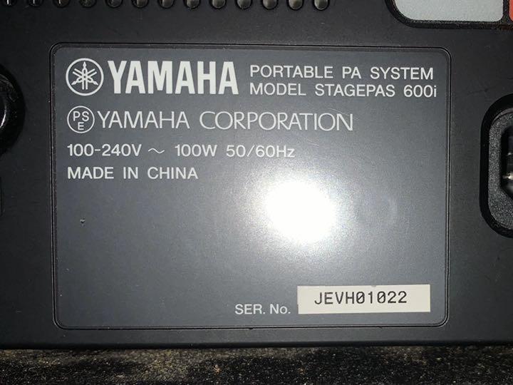 yamaha 600i pa system