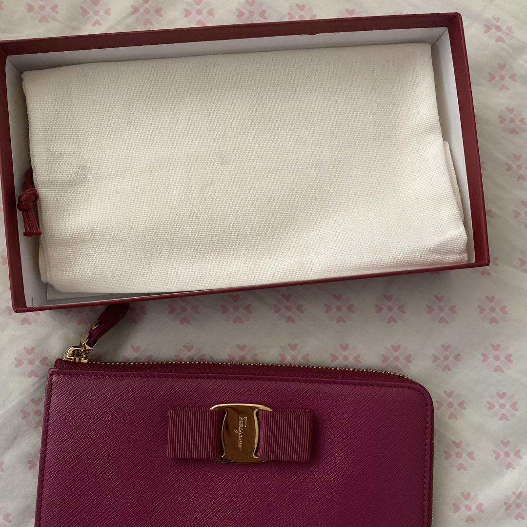激安アウトレット処分市 | 激安通販のイーサプライ Salvatore Ferragamo ピンク VERA 長財布 小物