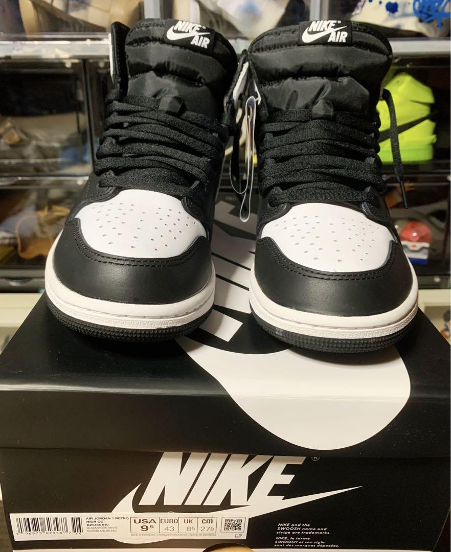 靴 AIR JORDAN 1 RETRO HIGH OG \"Black/White\"