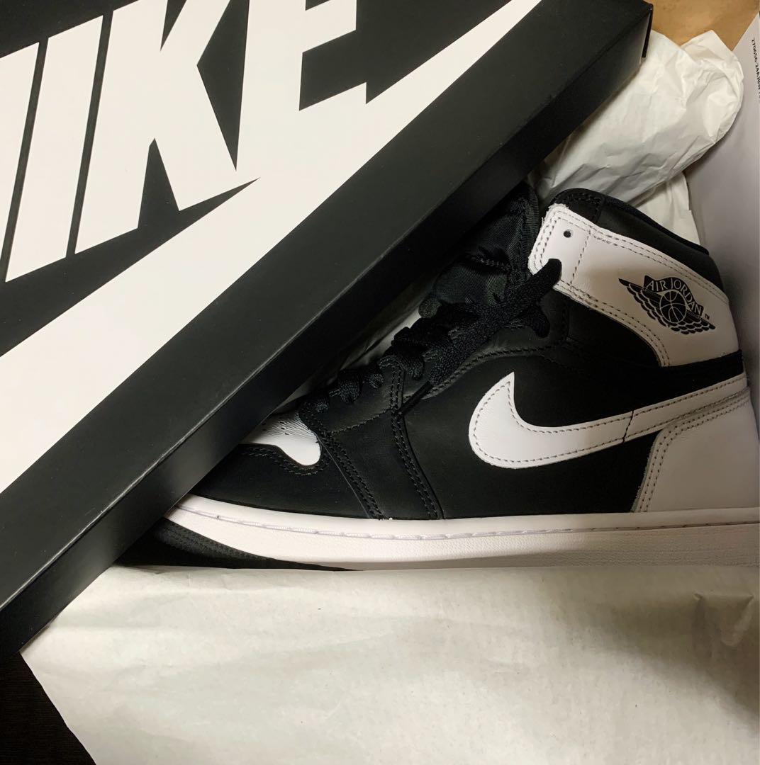 靴 AIR JORDAN 1 RETRO HIGH OG \"Black/White\"