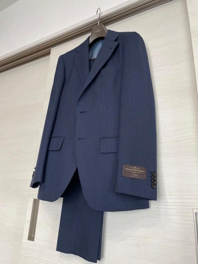 新品未使用 ★ ITALY カノニコ CANONICO ネイビー　スーツ上下