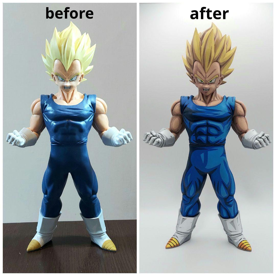 フィギュア2次元リペイント　ドラゴンボール　ベジータ ドラゴンボール フィギュア ベジータ リペイント 2次元彩色