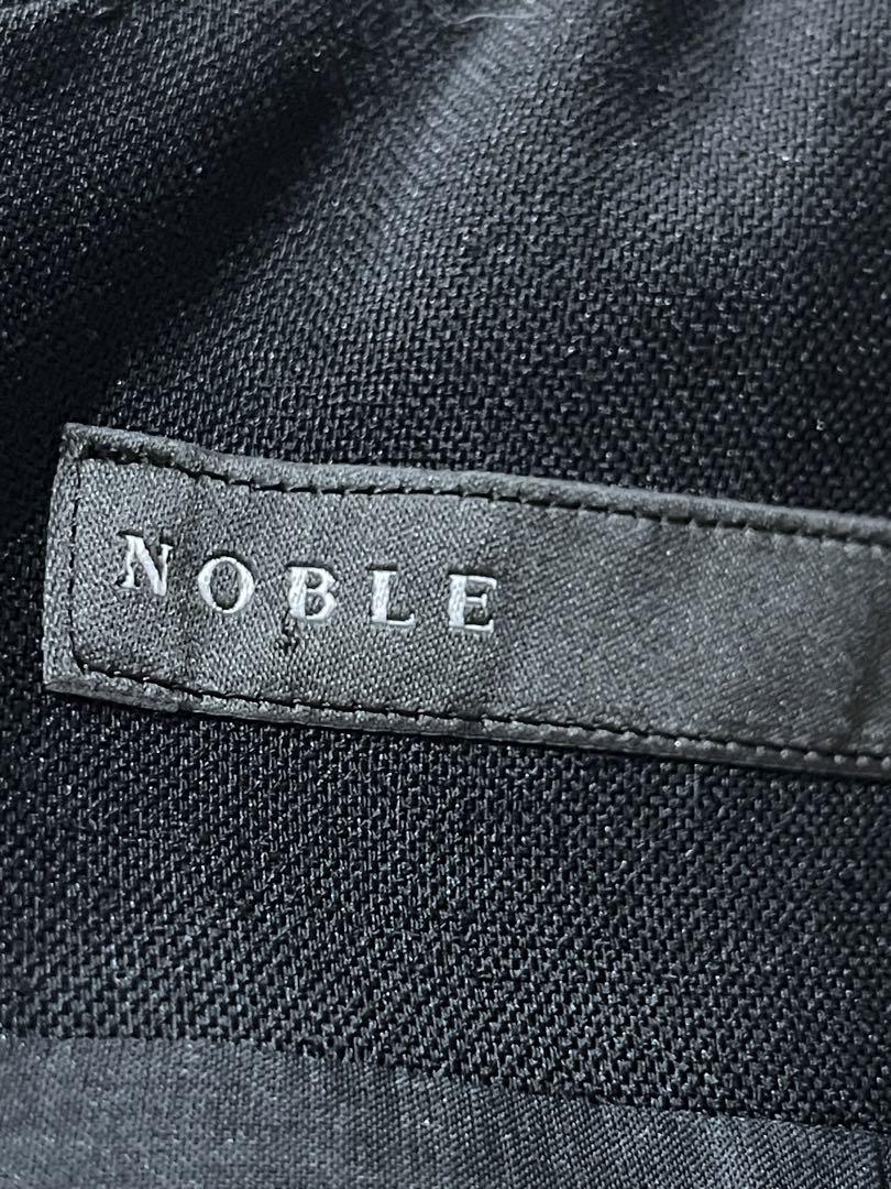 美品Nobleノーブル スラブオックスロングサロペットスカート36