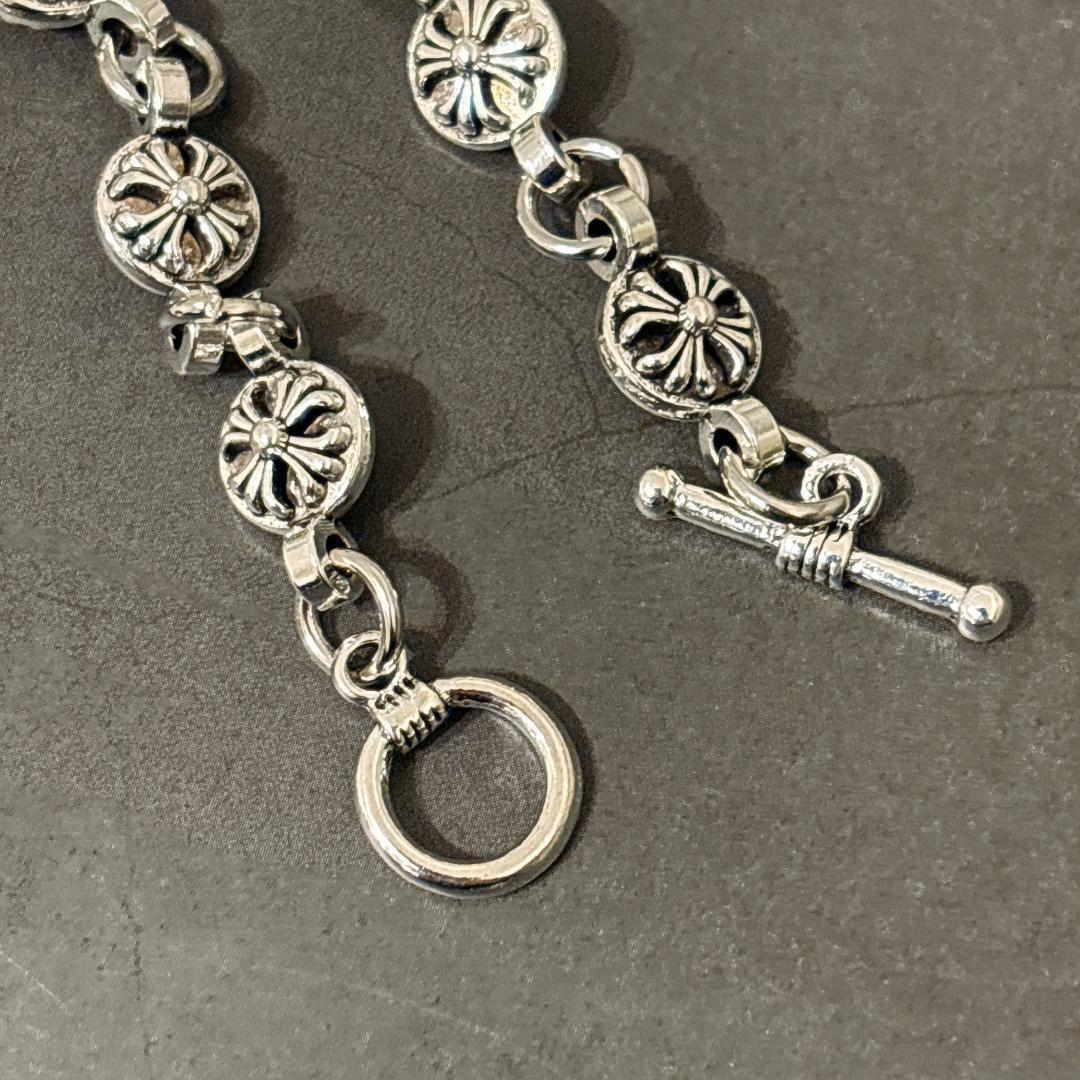 シルバーネックレス クロスボール 50cm クロスペンダント クロスボールネックレス シルバー 50cm メンズ
