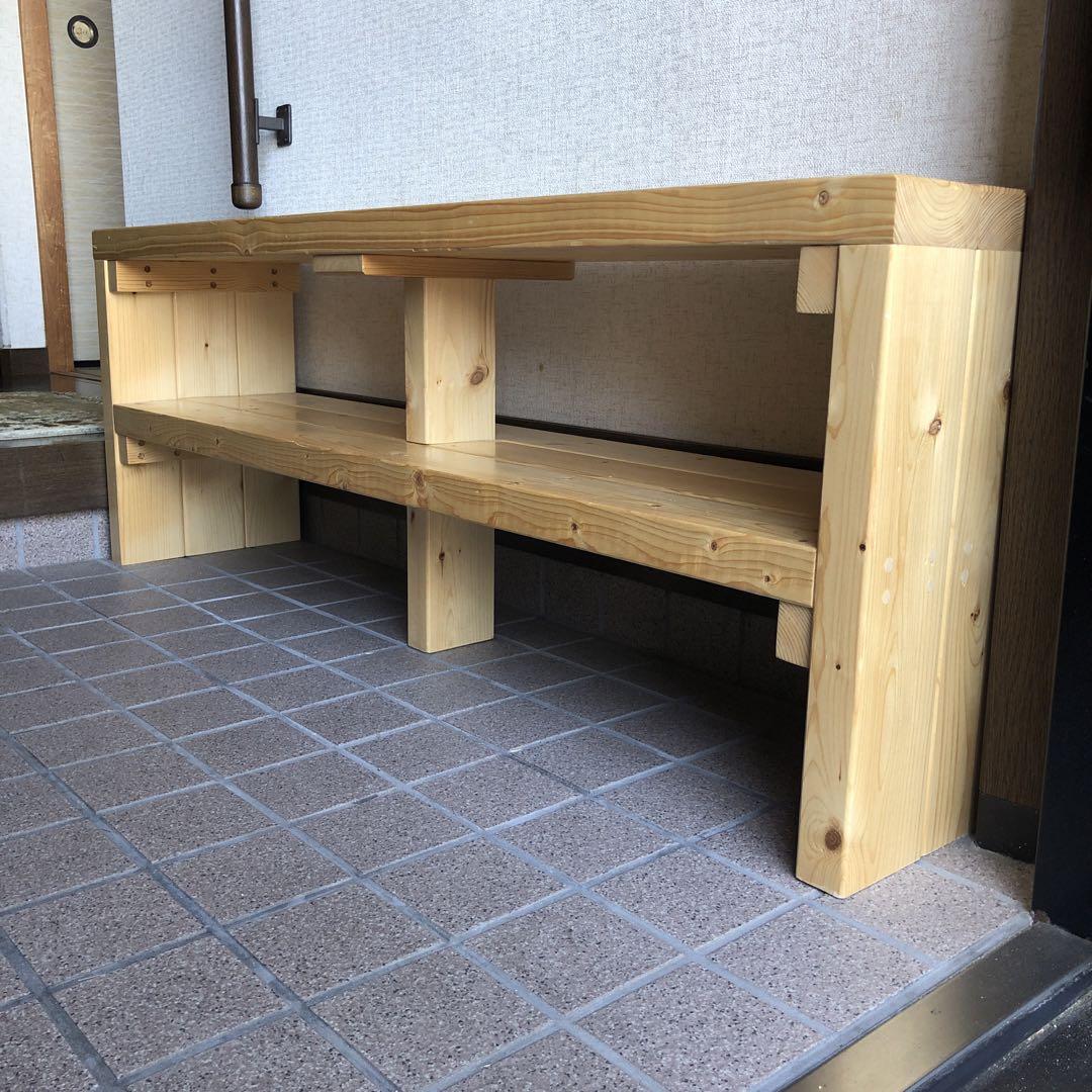 ハンドメイド　ベンチ　シューズラック　オーダー受け付けます。