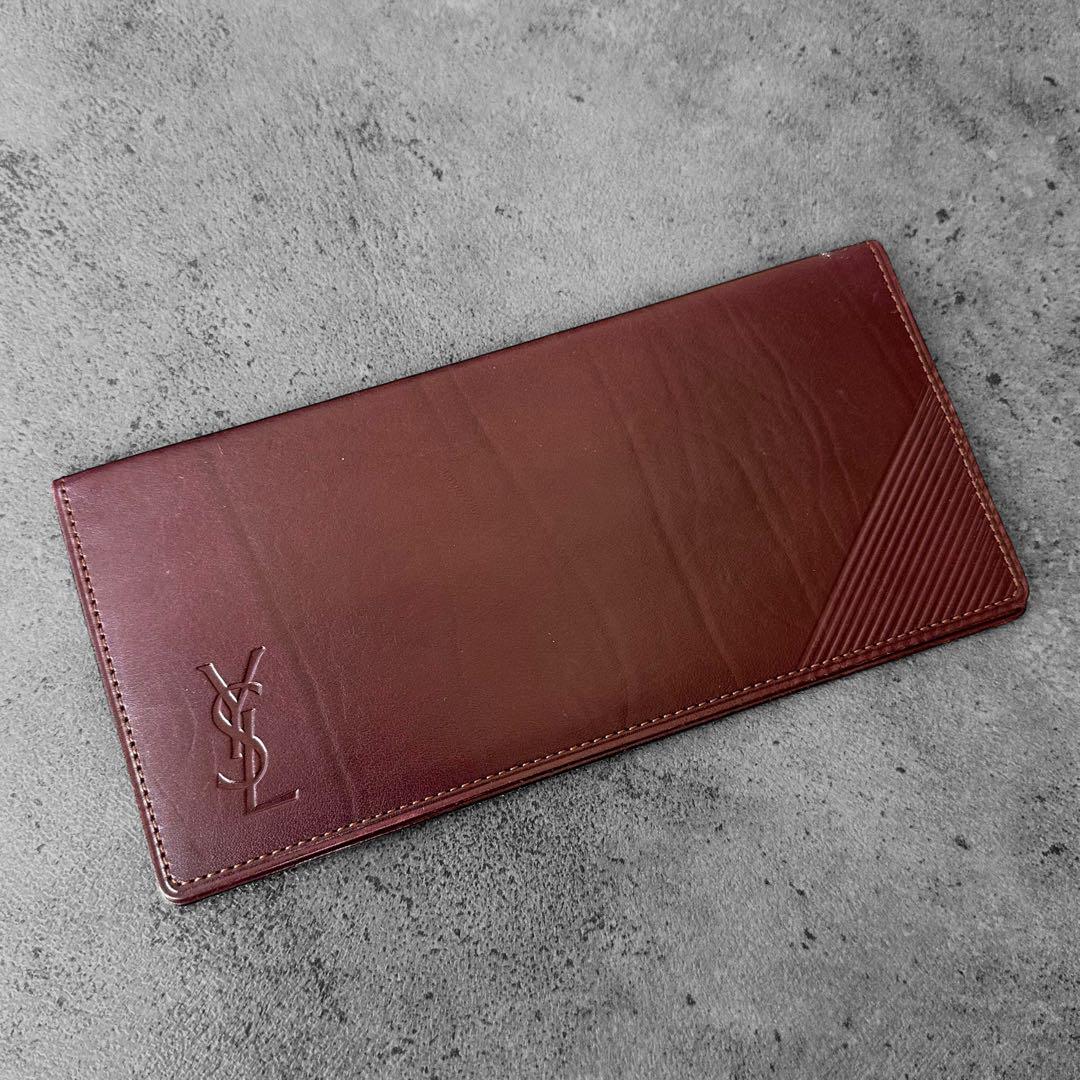 Yves Saint Laurent long wallet Bordeaux