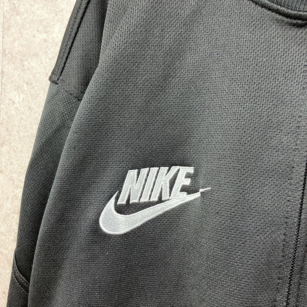 レア 日本製90s【古着】ナイキ刺繍トラックジャケット ブラック メンズL