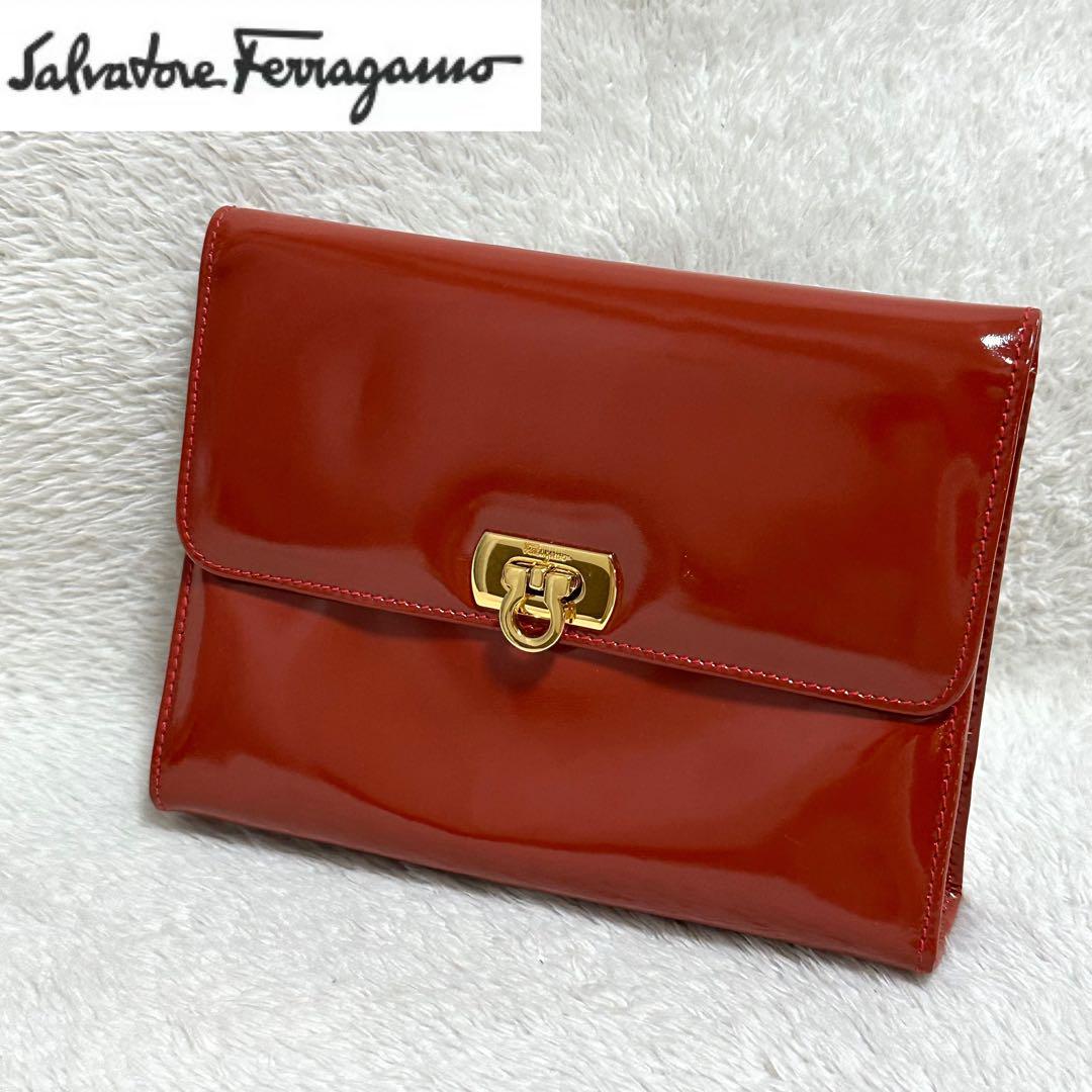 Salvatore Ferragamo■【セール】国内発■ガンチーニ ポーチ Salvatore FERRAGAMO ポーチ