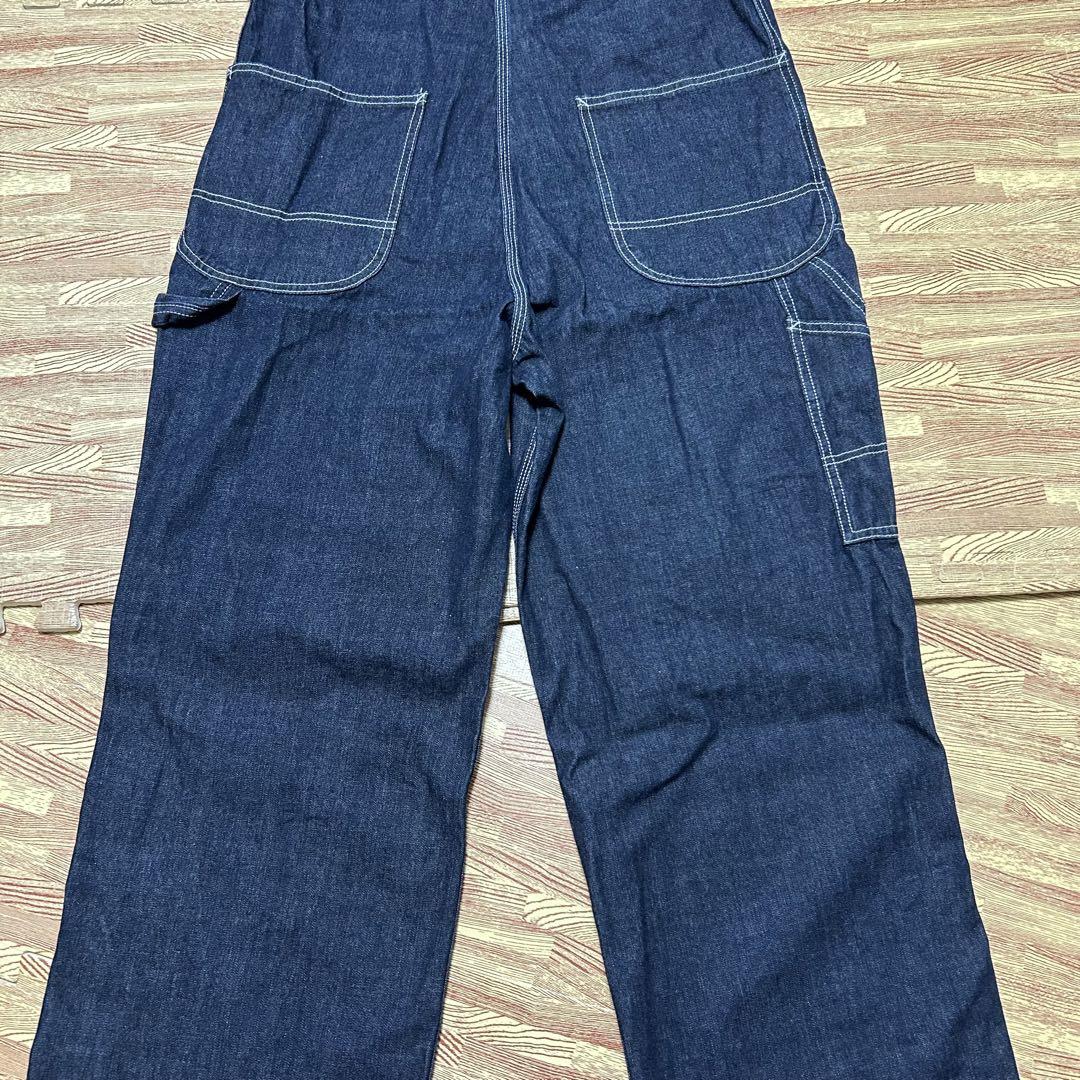 【大きめサイズ】Lee オーバーオール 濃紺 メンズ XL 美品 洗濯済み