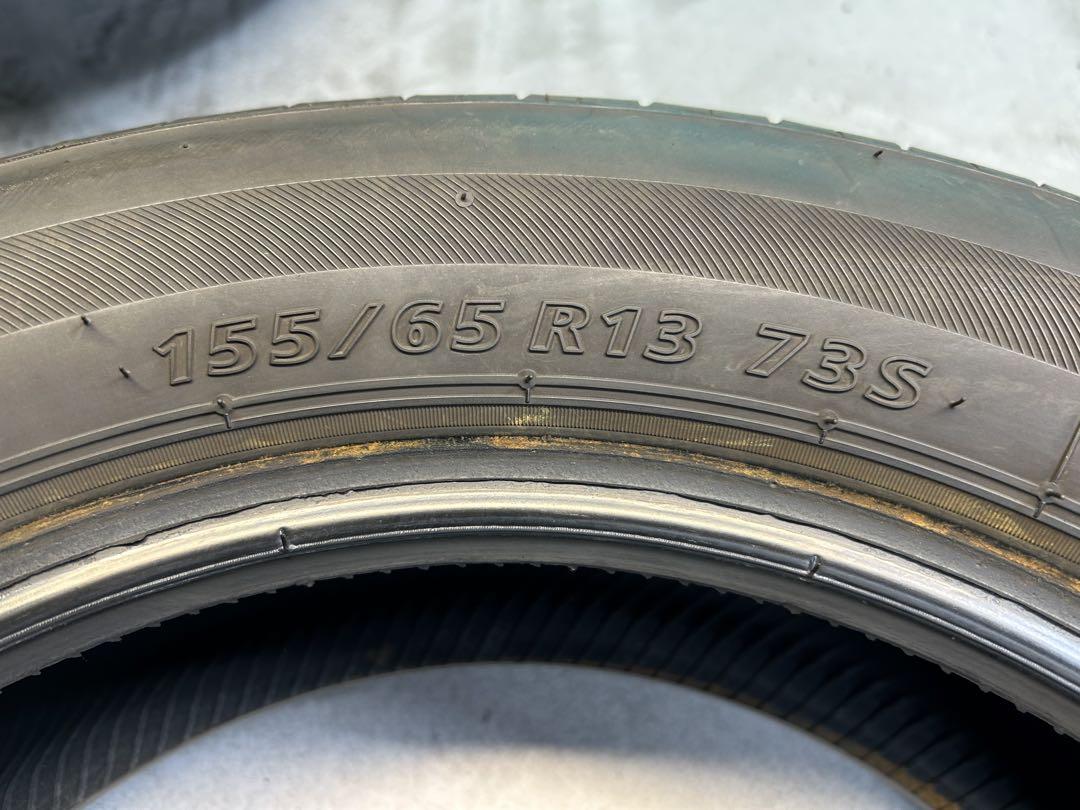 ⑤2022.2021年製155/65R13バリ山！中古タイヤ4本セット