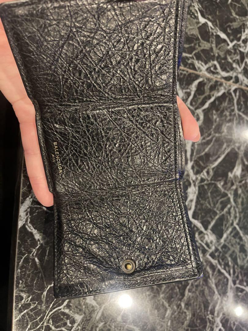 【美品】BALENCIAGA財布　三つ折り　グラフィティー ペーパー　黒