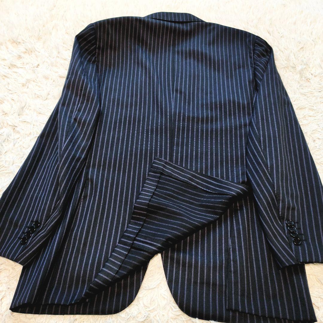 CANALI セットアップ スーツ ネイビー ウール ストライプ イタリア製 L