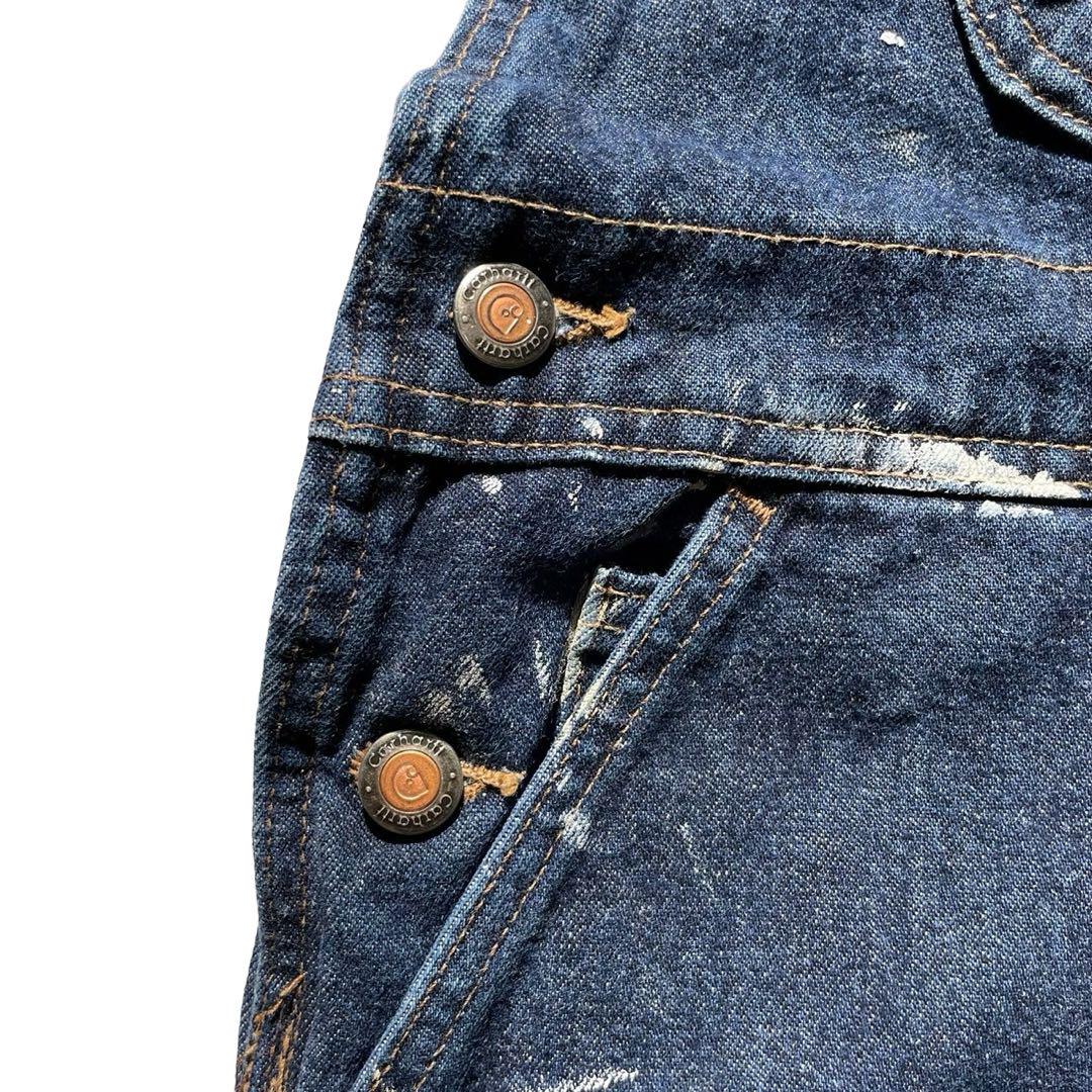 カーハート デニムオーバーオール carhartt オーバーオール 古着 ワーク