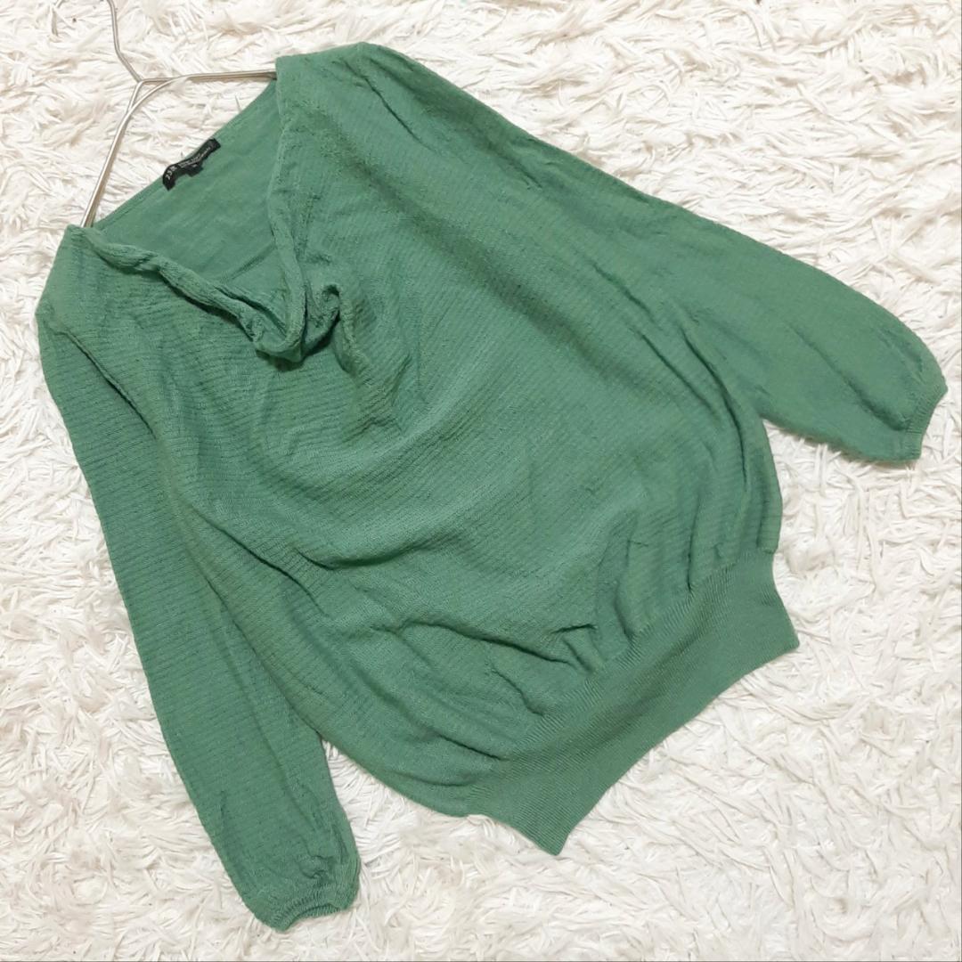 ウール100% 23区 (38) ドレープネックニット セーター プルオーバー