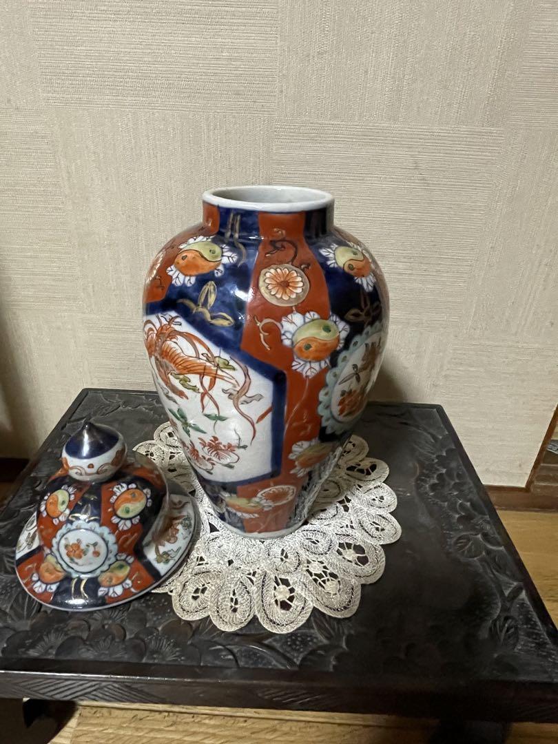 あずき古伊万里　壺　沈降壺