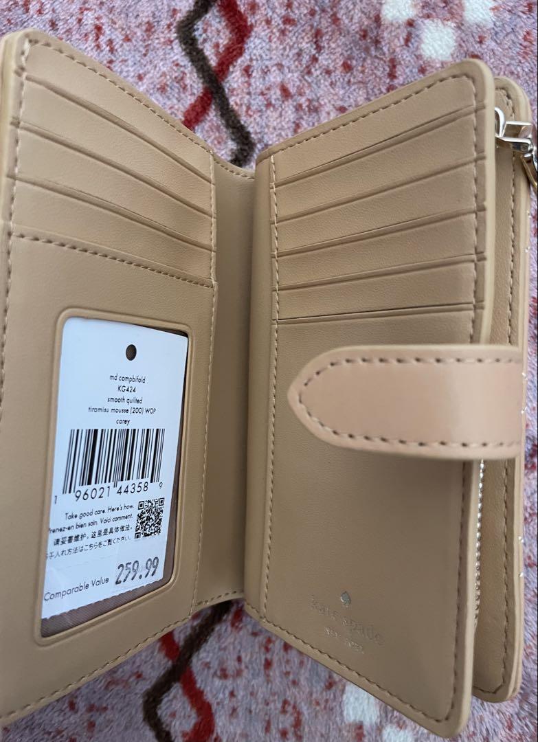 kate spade ☆Carey ミディアム キルティング 折りたたみ 財布 ☆セール☆kate spade carey キルティング Medium Wallet sage