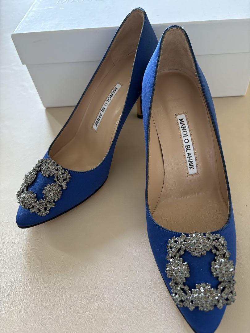 MANOLO BLAHNIK ロイヤルブルー　ハンギシ 37