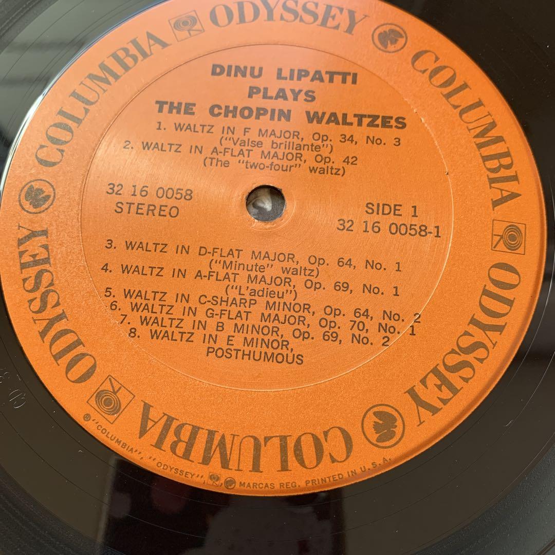 ショパン:Chopin Waltzesディヌ•リパッティLP1枚US盤