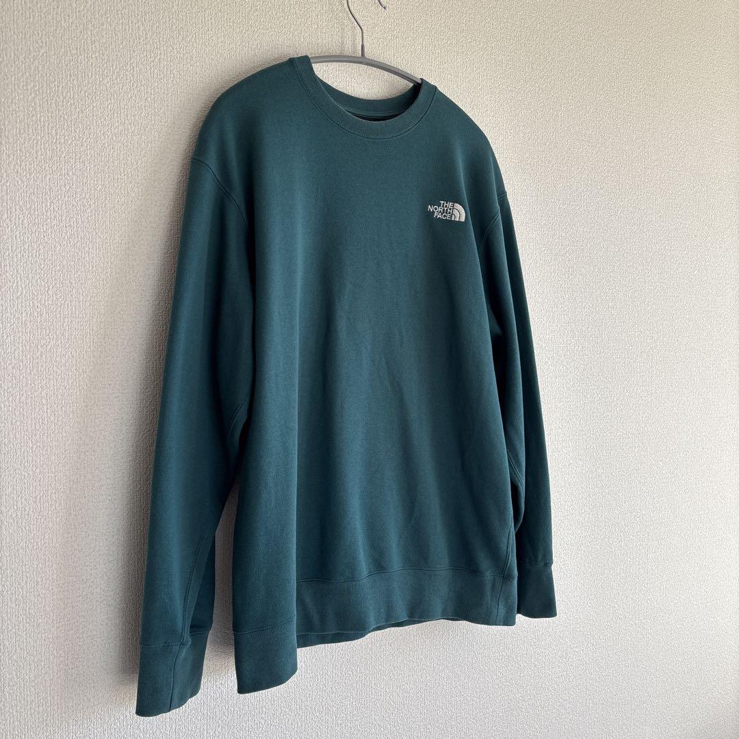The North Face グリーン クルーネック トレーナー
