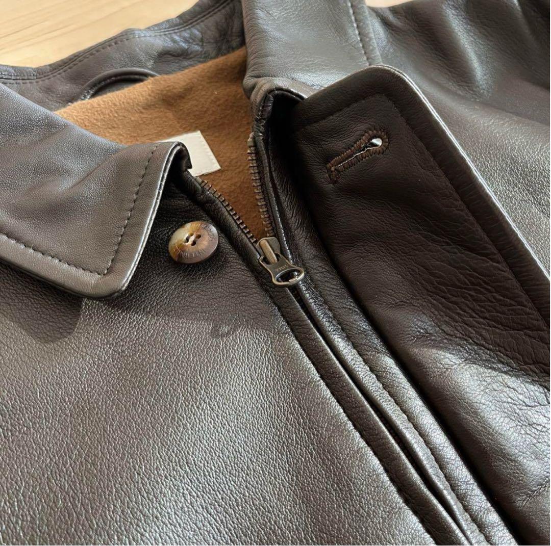 old leather intermezzo レザー ブルゾン 短丈