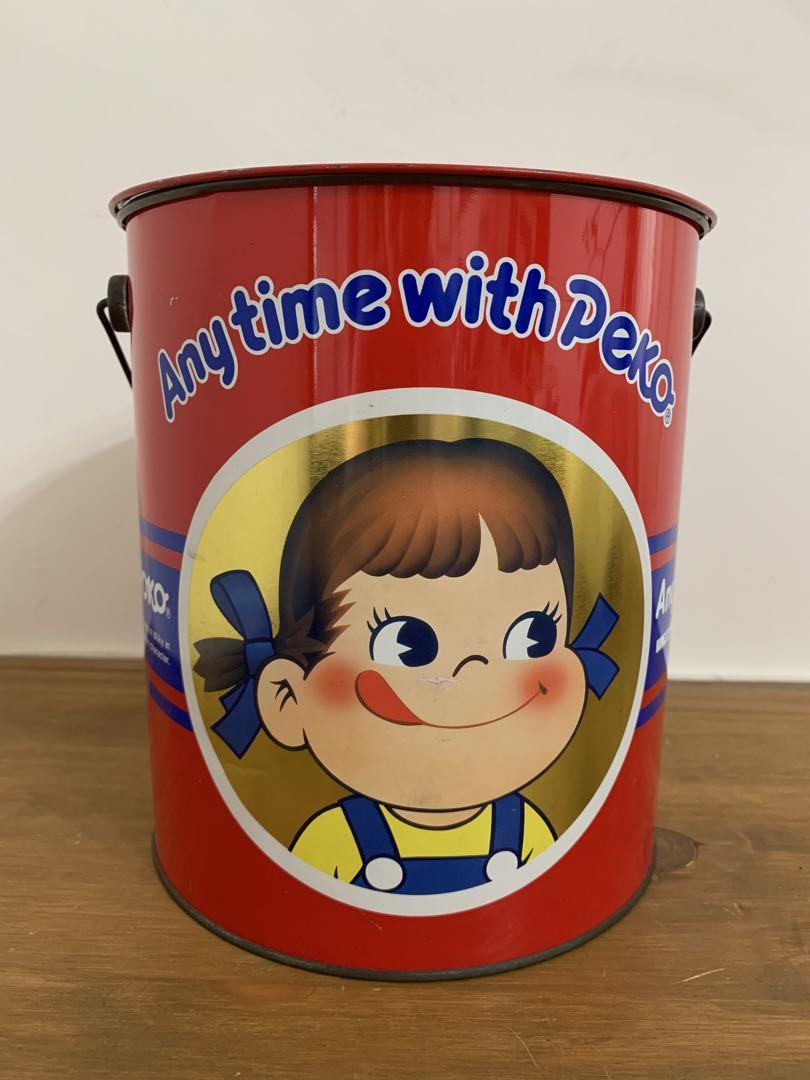 Amazon.co.jp: 長期保存 レトロ ペコちゃん ポコちゃん 缶バック