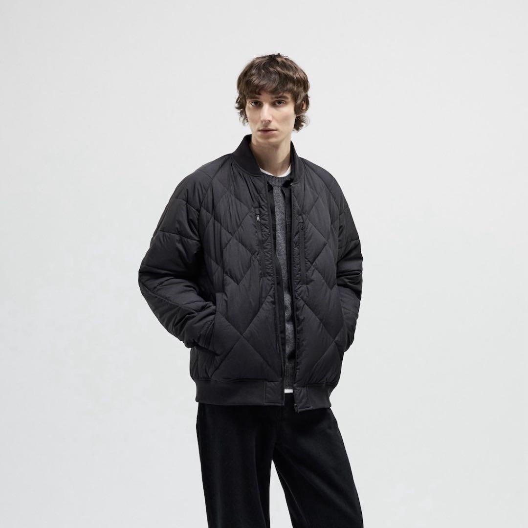 UNIQLO リサイクルハイブリッドダウンジャケット 黒 ブラック M