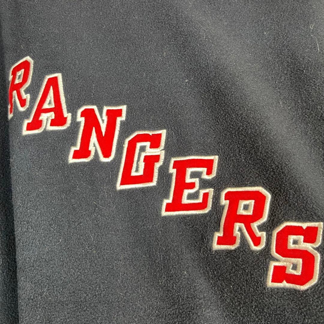 売上実績NO.1 古着 NHL レンジャース 全刺繍ロゴ フリースブルゾン