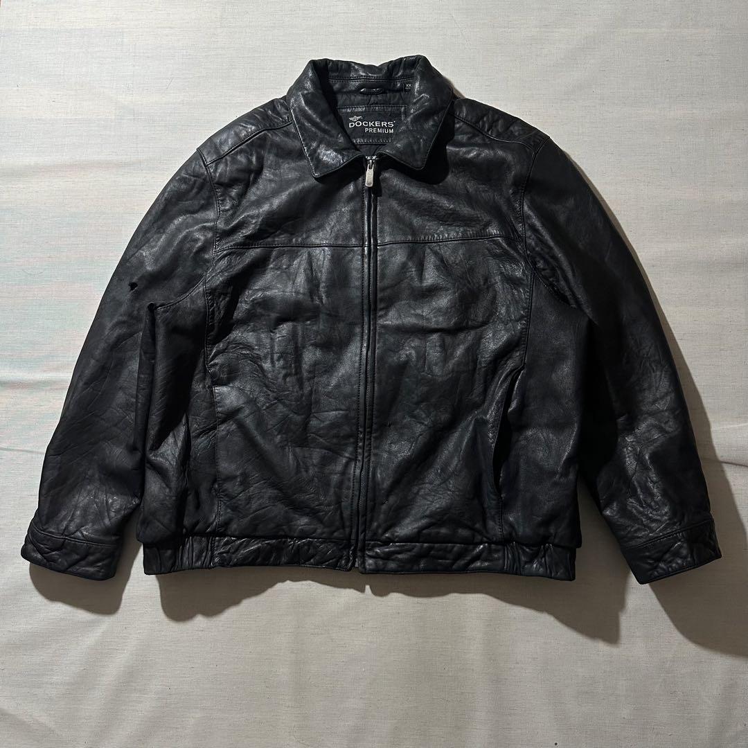 90s DOCKERS ドッカーズ ラムレザー レザージャケット 本革 XXL 90s DOCKERS ドッカーズ ラムレザー レザージャケット 本革 XXL