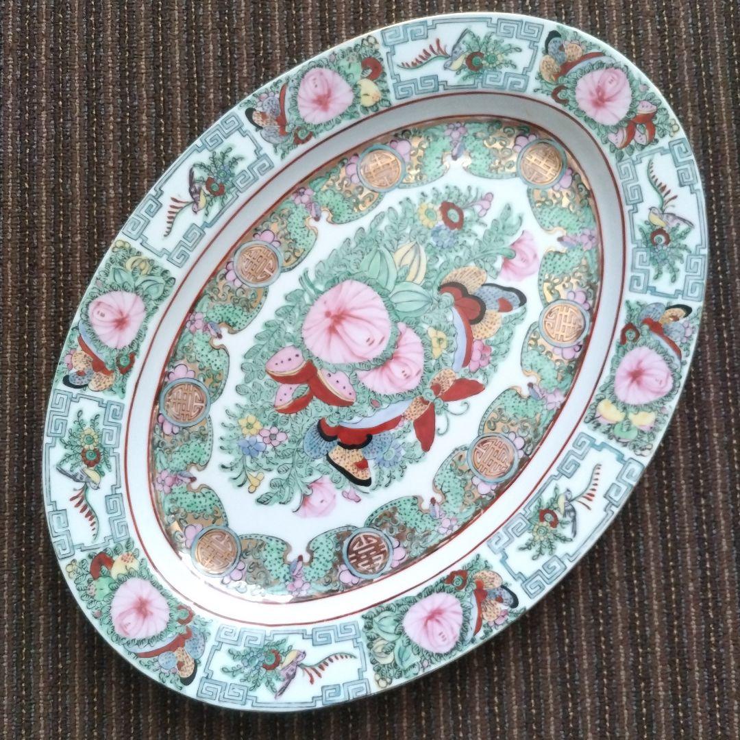【美品】CHATSWORTH　チャッツワース　プラナカン　手描き　オーバル大皿