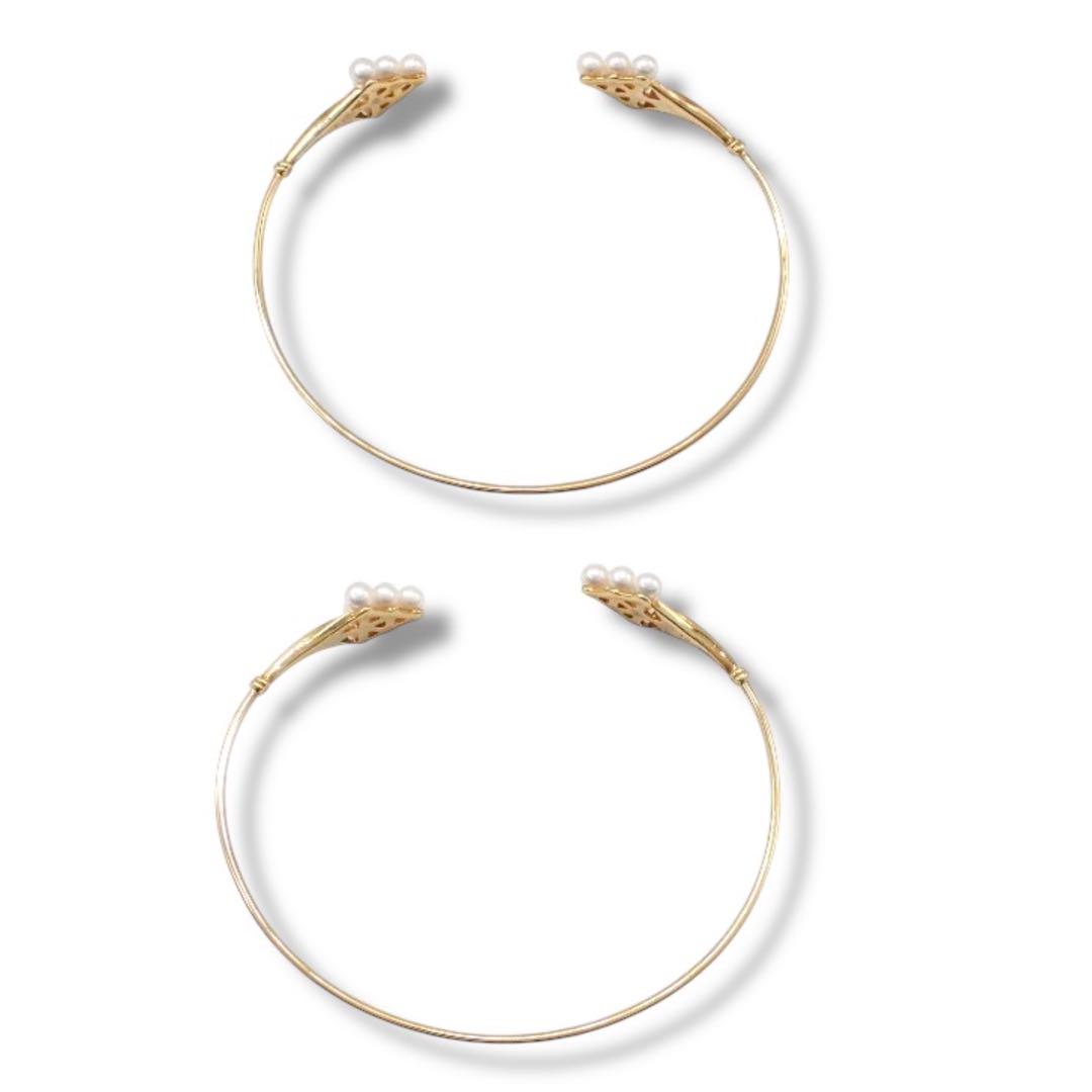 ミキモト バングル 3.5mm ベビーパール あこや 真珠 K18 3411