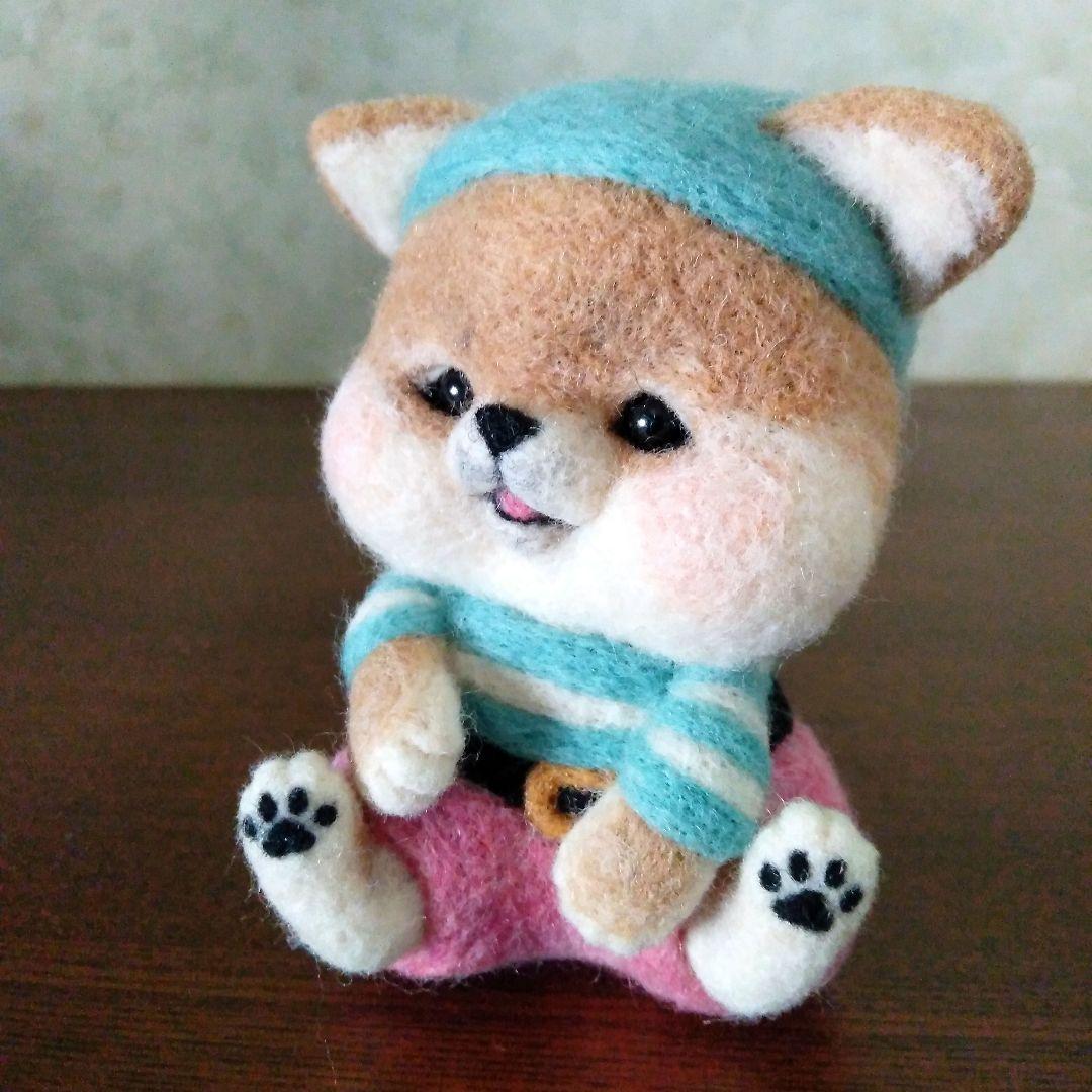 羊毛フェルト 作家さま ハロウィーン ぬいぐるみ アートドール 豆柴 柴犬 NEXPOTALLINN_EU