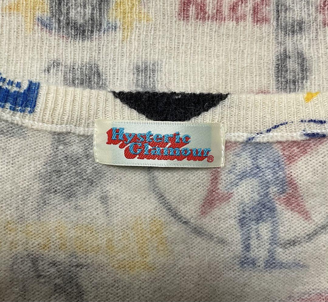 90s 初期 HYSTERIC GLAMOUR 総柄 ニット Tシャツ