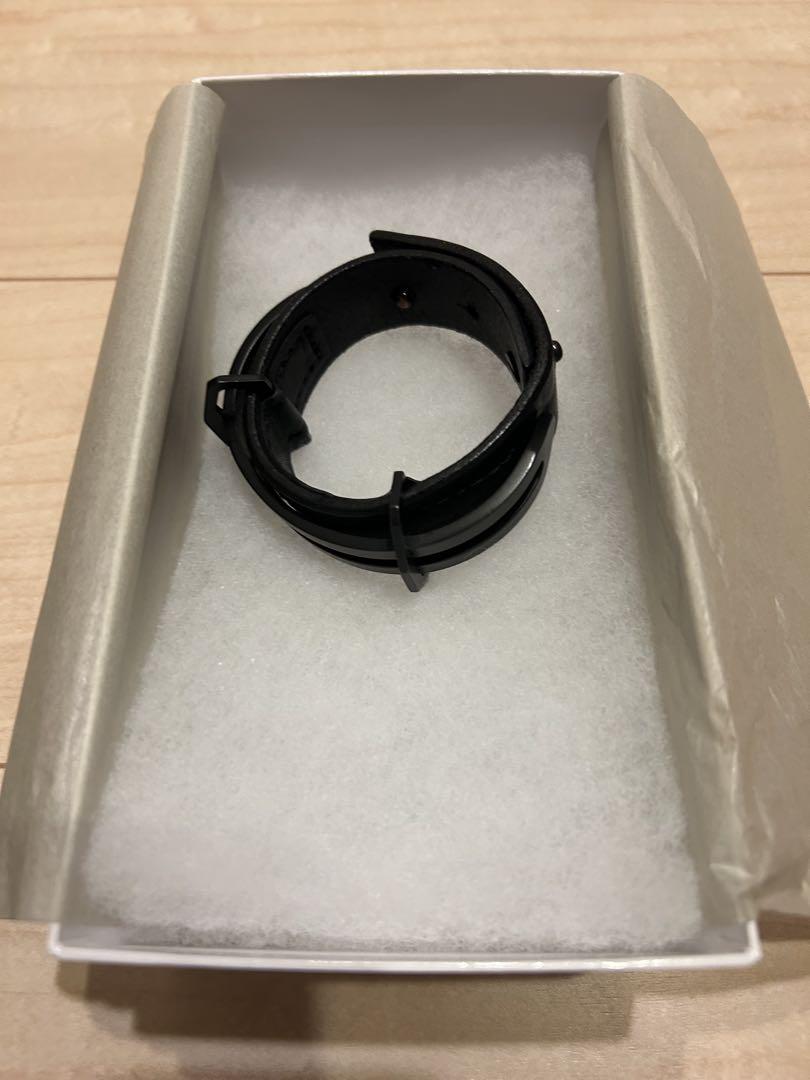 美品！！ユリウス24SSベクトルレザーブレスレット ブラック