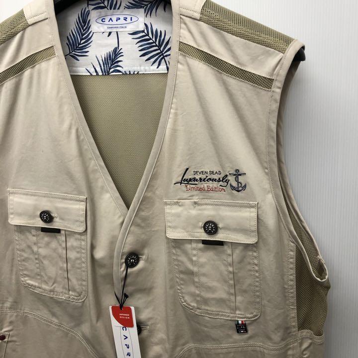 日本製 新品 メンズ Llサイズ 高級 Capri 夏ベスト ジレ ベージュ ベスト Www Oroagri Eu