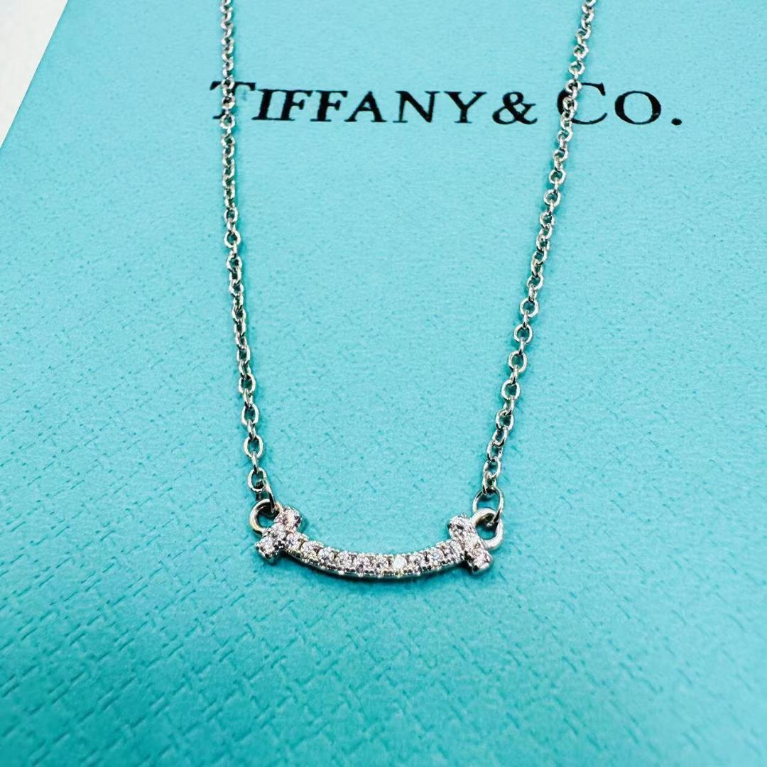 【新品同様】スマイル ミニ ダイヤ ネックレス シルバー 楽天市場】tiffany＆co． tスマイルペンダント（ミニ