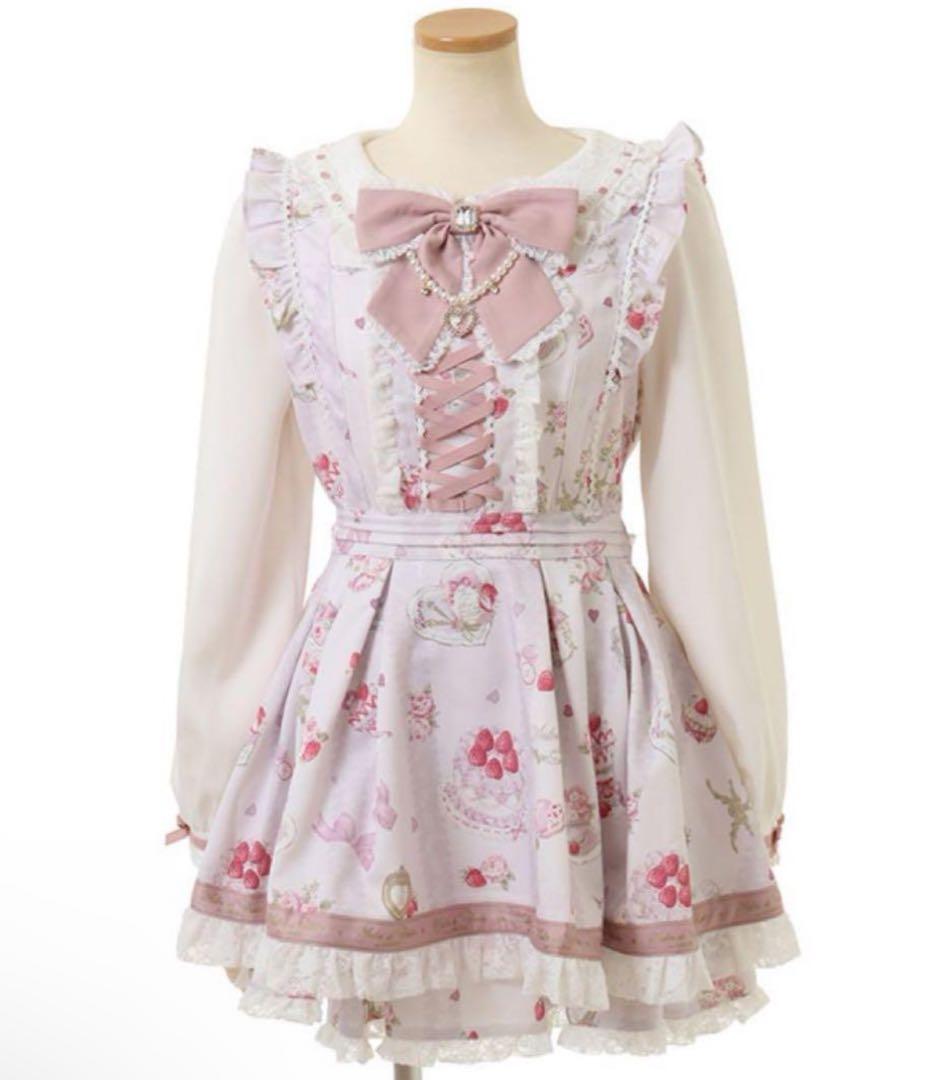 LIZLISA Salon de Fraise柄 ︎︎︎︎ ︎セットアップ ピンク SIZE LIZ LISA