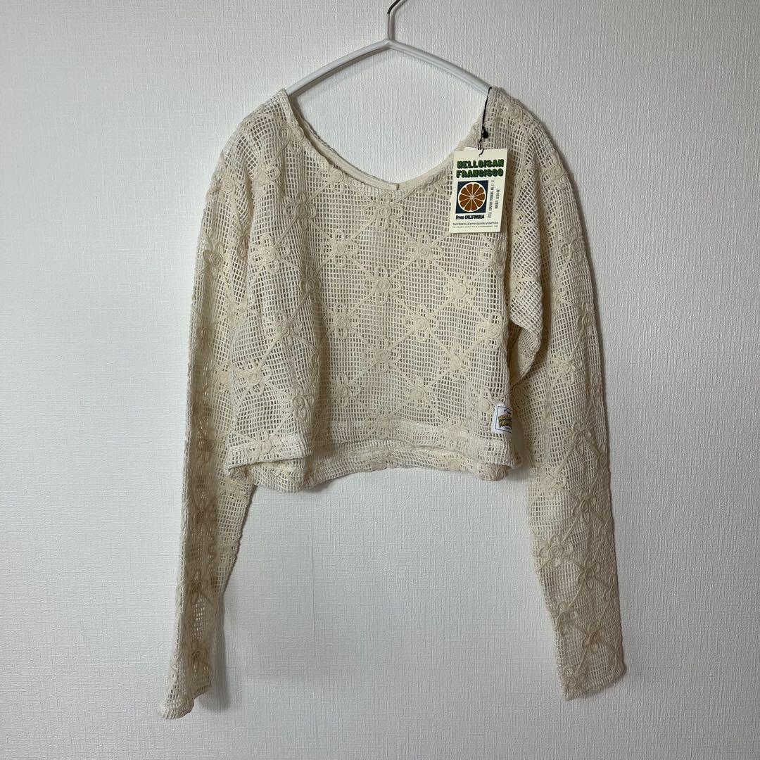 新品未使用 ハローサンフランシスコ フラワー刺繍レース トップスワンピース