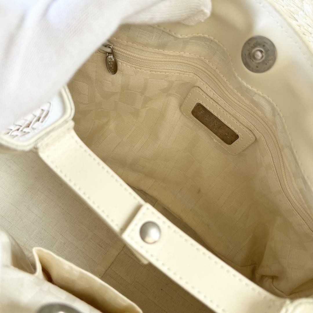 FURLA フルラ カゴバッグ ハンドバッグ ホワイト