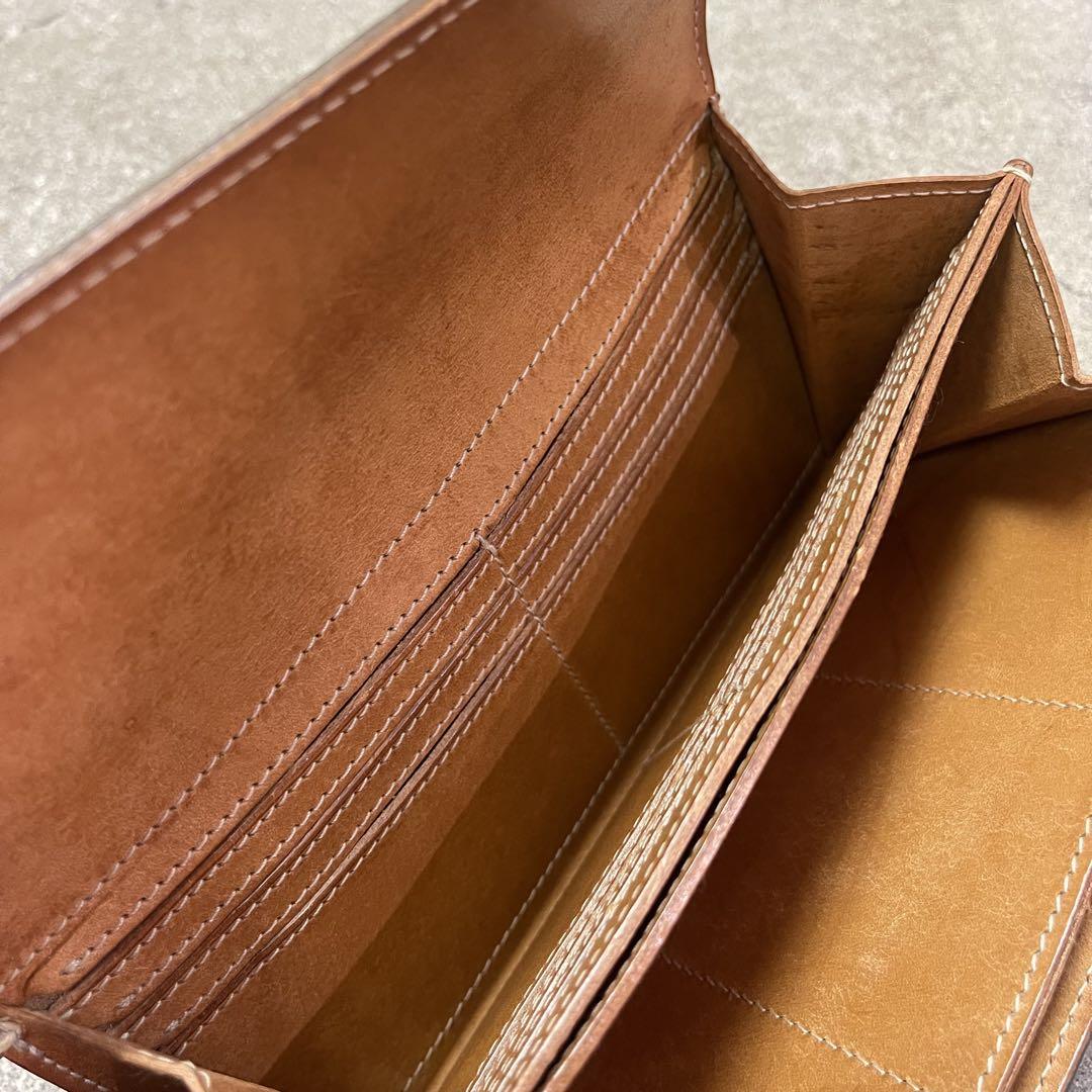 CORBO コルボ ロングウォレット 長財布 グリーン/ブラウン