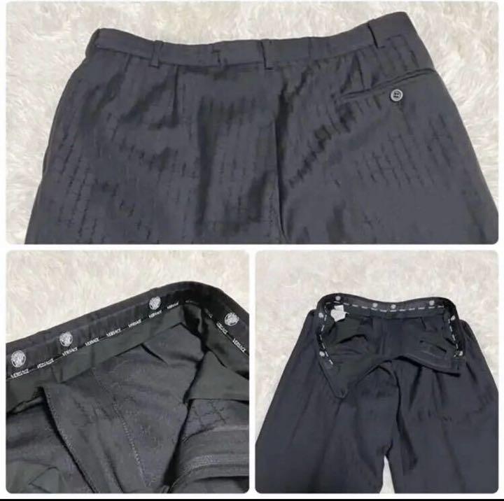VERSACE 総柄 セットアップ シルク混 6feiH-m49218299139 ヴェルサーチ スーツ 格安高品質