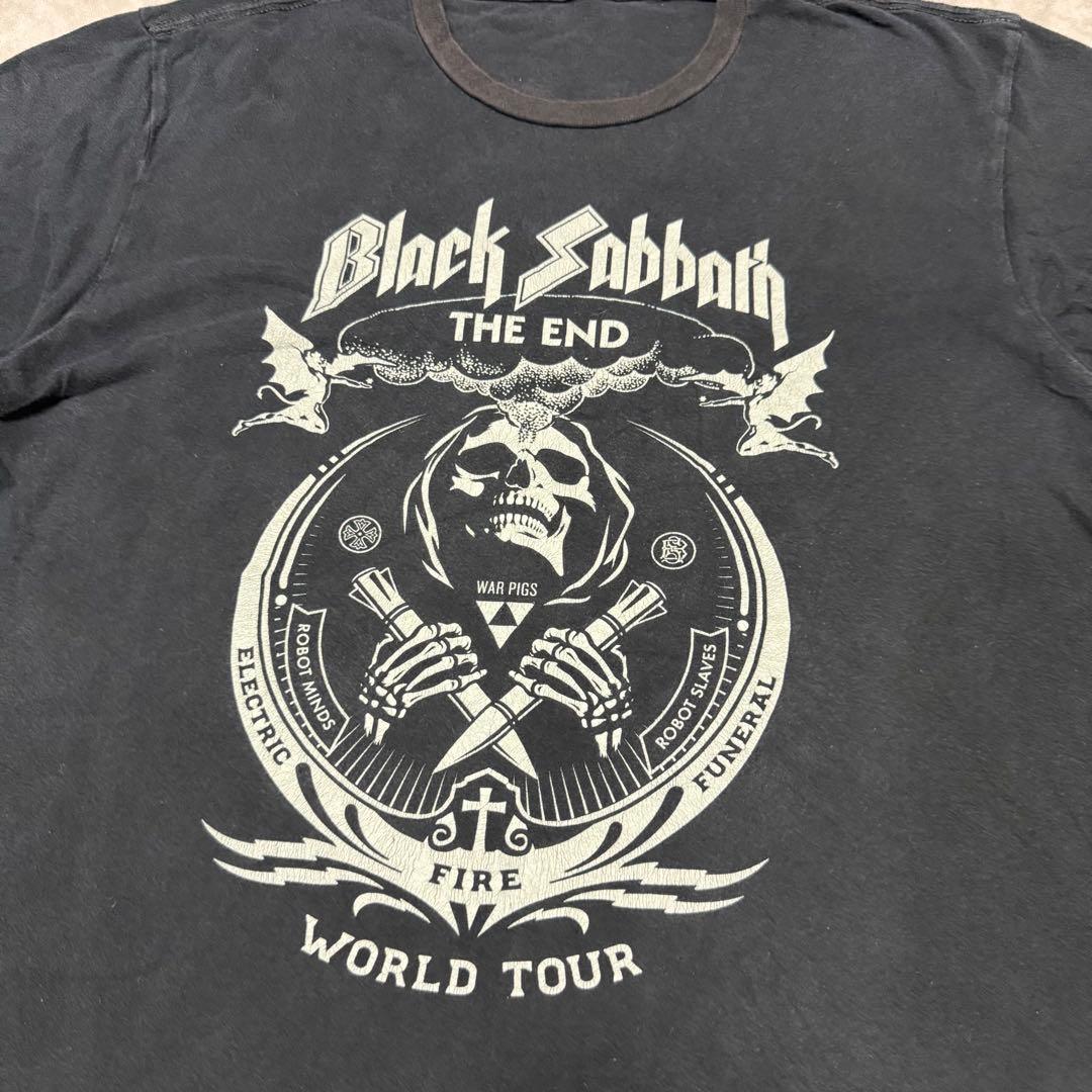 ブラックサバス the end バンドTシャツ M ボロ ブラック トップス